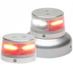 Red/White Split LED Beacon 14 VDC, 2.6" Base