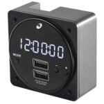 CH93 CHRONOS Digital Clock High Power USB Charger | Dual USB-A ports