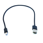 Cable Apple MFi Cert. Lightning to USB-A Male 0.4M (1.3Ft) Black