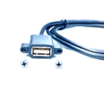 Cable Panel Mount USB-A Female to USB-A Male 1.1M (3.6Ft) Black - Image 2