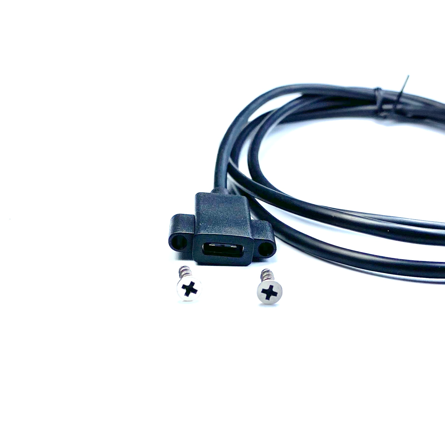 Usb Cable Mount Cable Panel Mount USB-C Female to USB-A Male 1.2M (3.9Ft) Black ...
