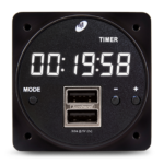 6420093-2 CHRONOS Digital Clock / High Power USB Charger
