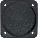 COVER PLATE/3 1/8 diameter. Black plastic. Fire retardant.