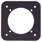 INSTRUMENT REDUCER PLATE/heat-treated aluminum, black anodize finish. 3 1/8 reducer plate to 2 1/4 diameter