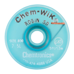 Chem-Wik® Rosin SD Desoldering Wick | 0.030, 5ft Bobbin, #1 Gray