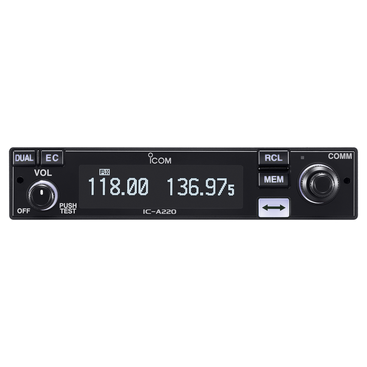 IC-A220 Panel Mount VHF Air Band Transceiver TSO version - Image 2