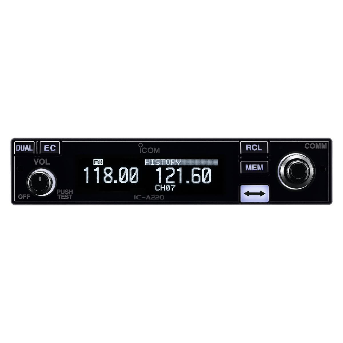 IC-A220 Panel Mount VHF Air Band Transceiver TSO version - Image 3