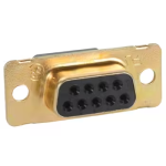 205203 Series 9-Position Female D-SUB Connector | Yellow Trivalent Chromium Chromate Coating, RoHS Compliant