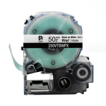 Epson LABELWORKS PX Vinyl Tape | 2" (50mm) X 22.9 Ft Black On White
