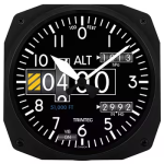 Wall Clock | Modern Altimeter Aviator Style, 10 Inch
