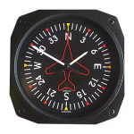 Wall Clock | Directional Gyro Aviator Style, 10 Inch