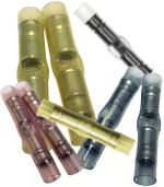 PIDG Butt Splice Connector | 26-22 AWG, Yellow Translucent