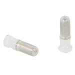 END SPLICE/female, insulated, transparent, tin plating, copper material, nylon insulation, 13.08 mm in length, 6 mm maximum bundle diameter, straight wire, wire mount. 324 series. For use with 26-16 gauge wire.