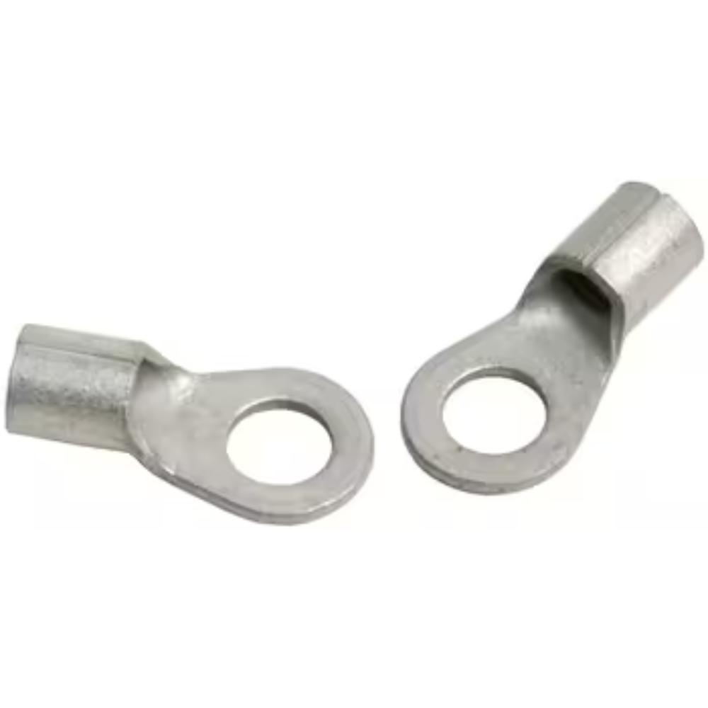33461 RING TERMINAL/6.35 mm stud/tab size, female, not insulated, tin plating, copper material, 4.37 mm maximum bundle diameter. 346 series. For use with 8 gauge wire. - Image 1