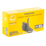 Disposable Nitrile Gloves | Small, Medium, Large, X-Large, 6 Mil Thickness, Black, 100 Gloves Per Box