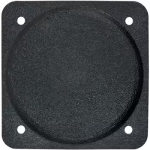 COVER PLATE/3 1/8 diameter. Black plastic. Fire retardant.