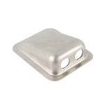 MIC and PHONE JACK HOUSING/Tan. Height: 1 Outside width: 3 Inside width: 2 1/8 Outside length: 3 1/2 Inside length: 3