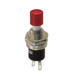 Pushbutton Switch | SPST, Momentary OFF-(ON), Red