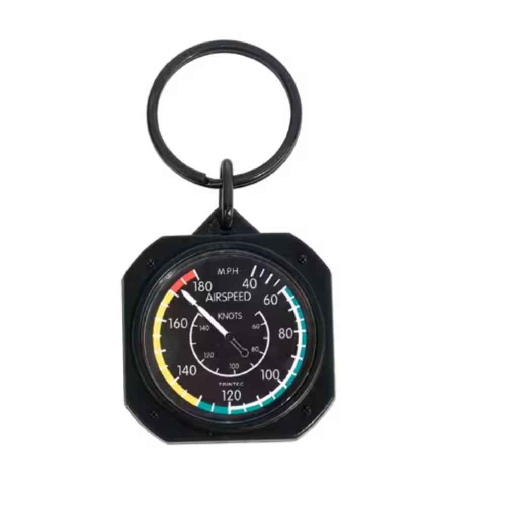 KC61 Airspeed Instrument Style Keychain | 1.5 inch - Image 1