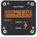 400 Series Voltage & Dual Amperage Meter | 2-1/4 Mount, 14V Orange Lighting