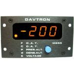 M655 5 Function Indicator Gauge | Rectangle, O.A.T. ºC/ºF, Pressure/Density Altitude, DC Voltage