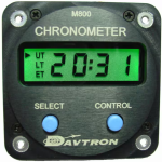 M800 Series Digital Clock | 28V NVIS Green A Lighting, Keep-Alive Memory Battery, Black