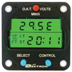 M803 Digital Clock Chronometer, O.A.T., Voltage Gauge | 28V NVIS Green A Lighting