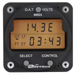 M803 Digital Clock Chronometer, O.A.T., Voltage Gauge | 28V Orange Lighting, Cessna Configuration
