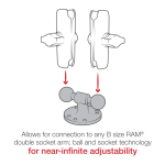 RAM® Double Ball Adapter with Round Base - B Size - Image 2
