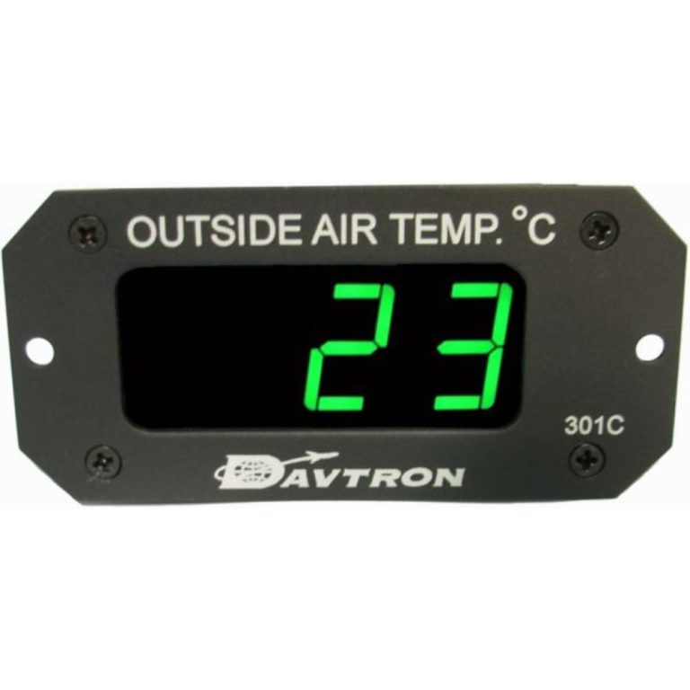 M301 Digital Outside Air Temperature Gauge | Celsius, Green LED, Remote ...