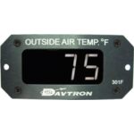 M301 Digital Outside Air Temperature Gauge | Fahrenheit, White LED, 3-Pin Remote Probe