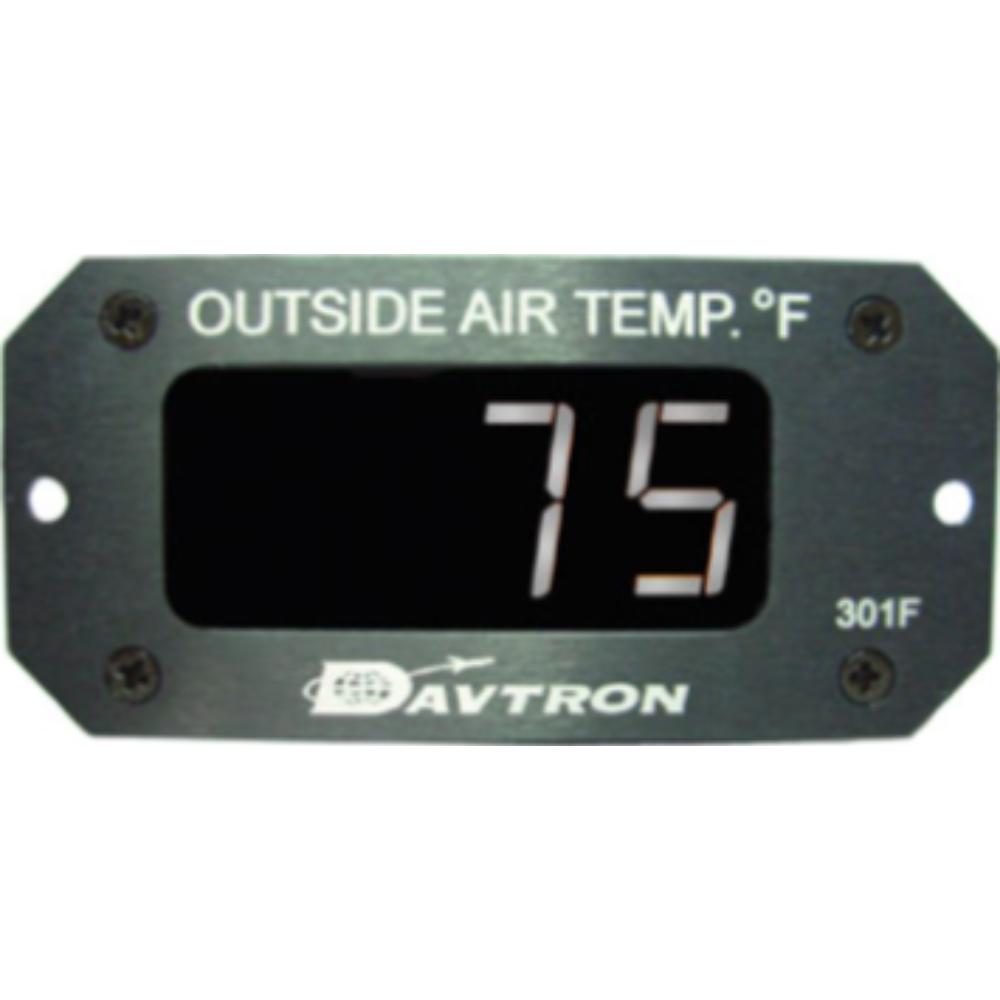 M301F-WHT M301 Digital Outside Air Temperature Gauge | Fahrenheit, White LED, Remote Probe - Image 1