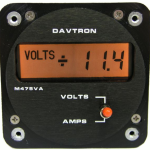 400 Series Voltage & Dual Amperage Meter | 2-1/4 Mount, 28V Orange Lighting