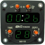 M811B Digital Clock | Flight Time Recorder, Elapsed Time Meter | Night Vision Compatible