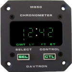 M850 Digital Clock Chronometer | 2-1/4in, 28V NVG Incandescent, Gray Faceplate