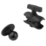 RAM® Double Socket Arm with Round Ball Plate - C Size Short - Image 3