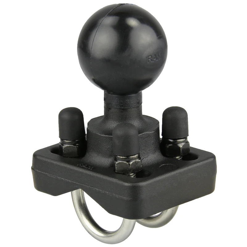 RAM-235-2U 1 RAMĀ® Double U-Bolt Ball Base for .75" - 1" Rails - Image 1
