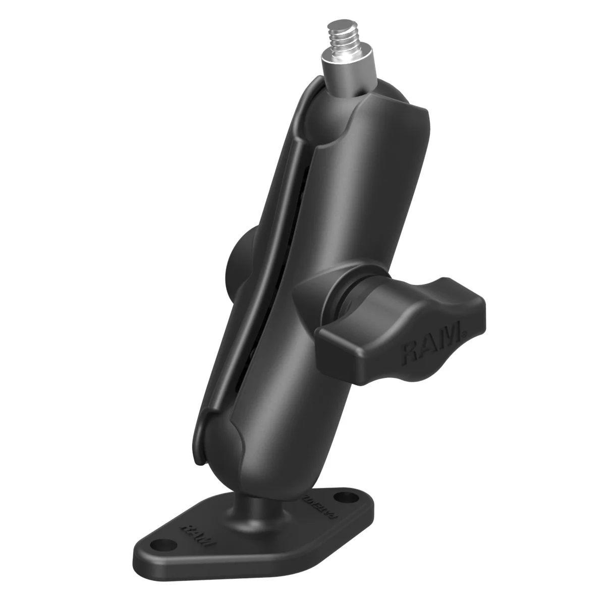 RAM-B-102-237U 1 RAMĀ® Double Ball Mount with Diamond Plate and 1/4"-20 Stud - Medium - Image 1