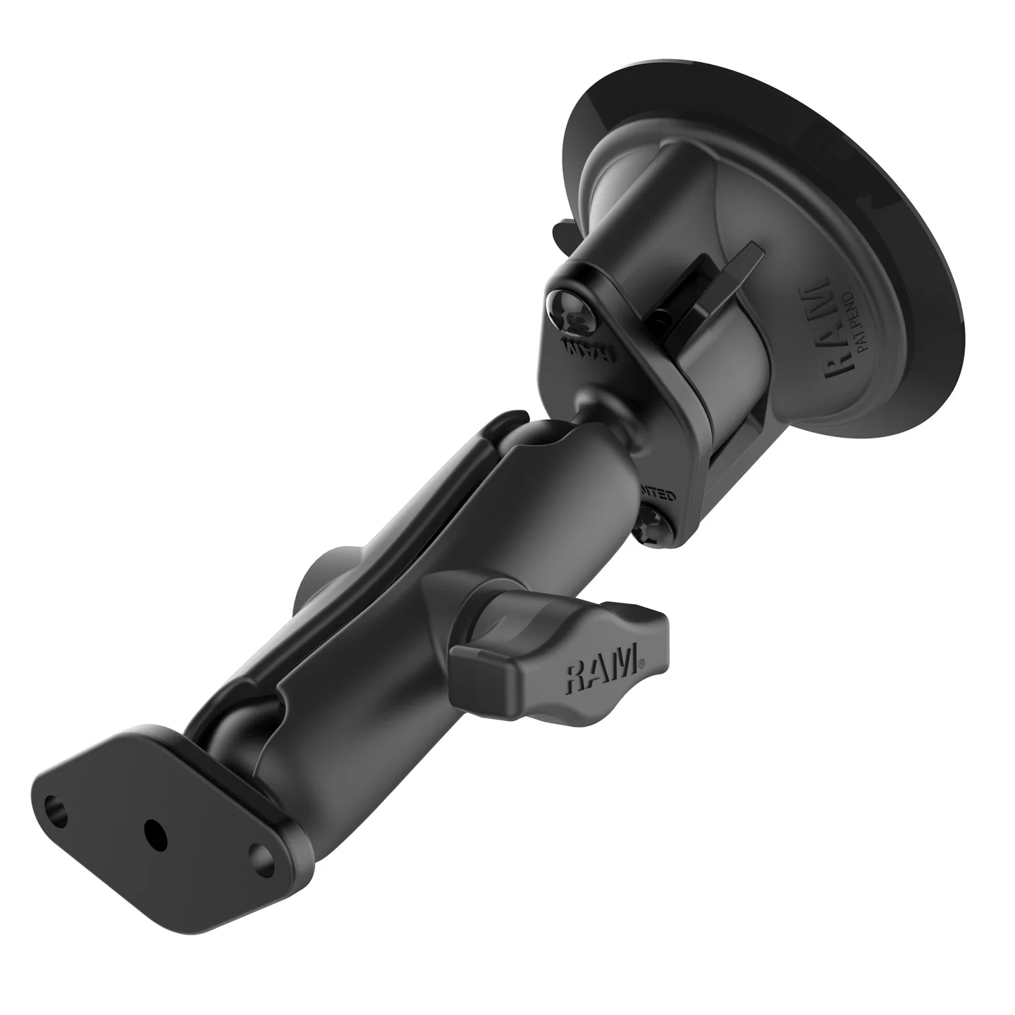 RAM-B-166U 1 RAM® Twist-Lock™ Suction Cup Double Ball Mount - Medium - Image 1