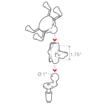 RAM® X-Grip® Phone Holder with Motorcycle Fork Stem Base - Image 6