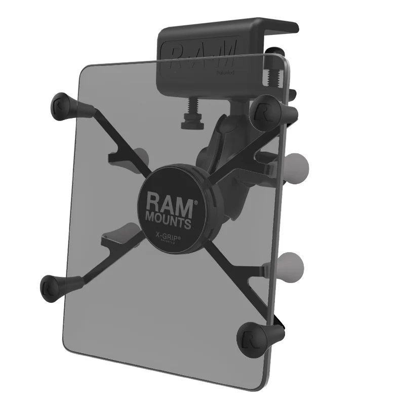 RAM-B-177-UN8U 1 RAM® X-Grip® Mount with Glare Shield Clamp Base for 7"-8" Tablets - Image 1