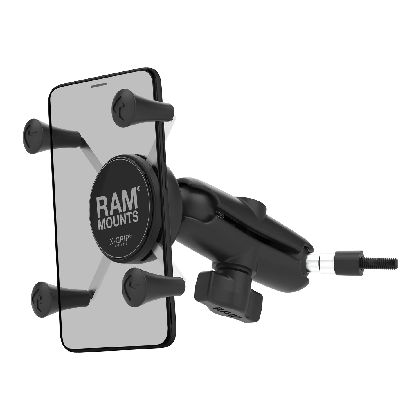 RAM-B-186-M6-UN7U 1 RAM® X-Grip® Phone Mount with Grab Handle & A-Pillar M6 Bolt Base - Image 1
