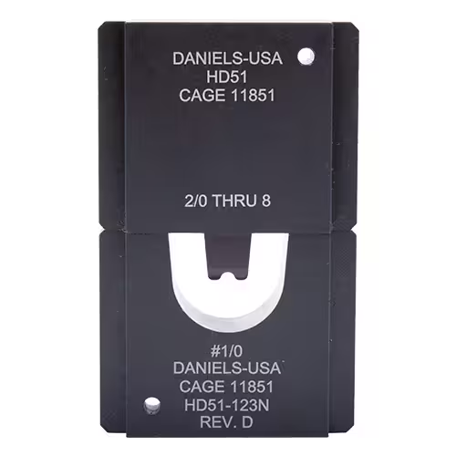 HD51-123N HD51-123N Die Set | 0.275-inch Double Indent, #1/0 Uninsulated Terminals - Image 1