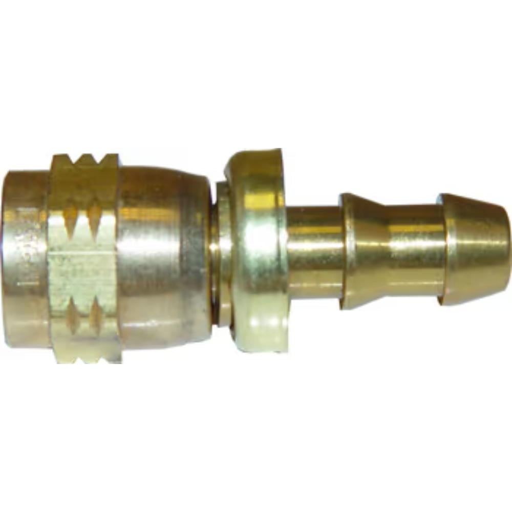 284-00003 Pitot Static Test Hose Brass Fitting | #4 AN, 0.25in Barb, 7/16-20 Thread - Image 1
