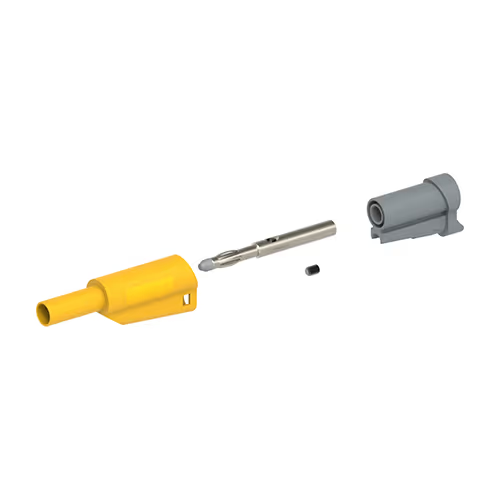 CT2631-4 CT2631 Series Stacking Banana Plug | 12 AWG, 4 mm, Solderless, Yellow - Image 1