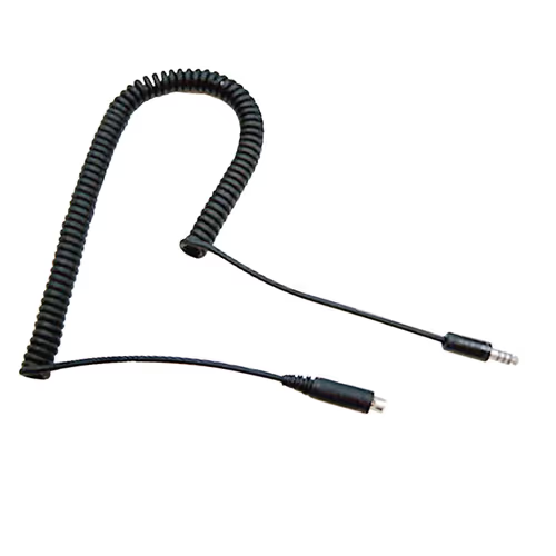 Helicopter Plug Adapter, Cord Assembly | Coil Cord, 5ft, U-174/U plug