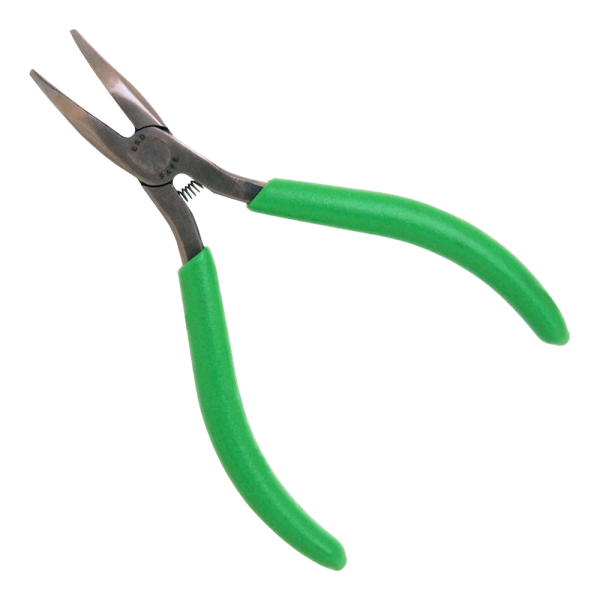 60° Curved-Jaw Long Nose Pliers | 5 in., Smooth Jaw