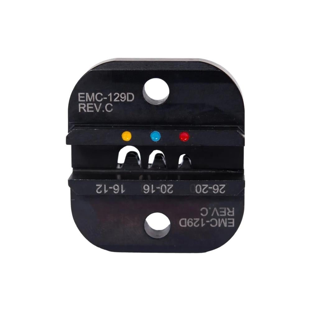 EMC-129D Die Set for R, B, Y Environmental Splices M81824/1-X - .030"/ .047"/ .067" Nest & Indent - Use with EMC3300 - Image 1